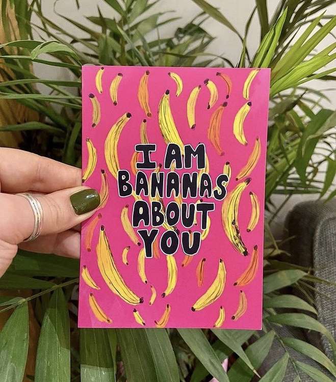 Some think it is better to buy locally as it keeps money in our town's economy. This fruity Valentine's card is made with love by Macc Instagram user ameliart___. (Image - ameliart___)