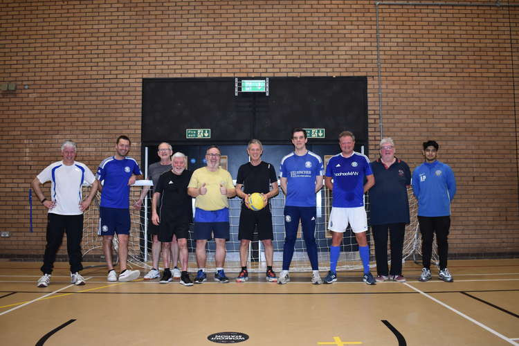 Training at Macclesfield Leisure Centre for squad members and coaches of the Macclesfield Community Sports Trust (l-r): Malcolm Palk, Lee Folkard, James Coley, David Powell, John Place, Andrew Bunce, Joe Craig, Phil Jones, Jonathan Jackson, Aum Patel.