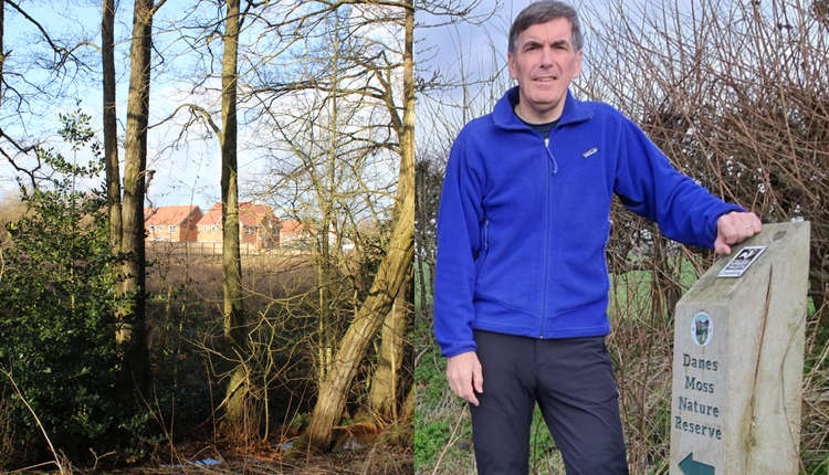 Plans to create 950 homes further within the boundaries of the Danes Moss Nature reserve has caught the interest of Macclesfield's MP.