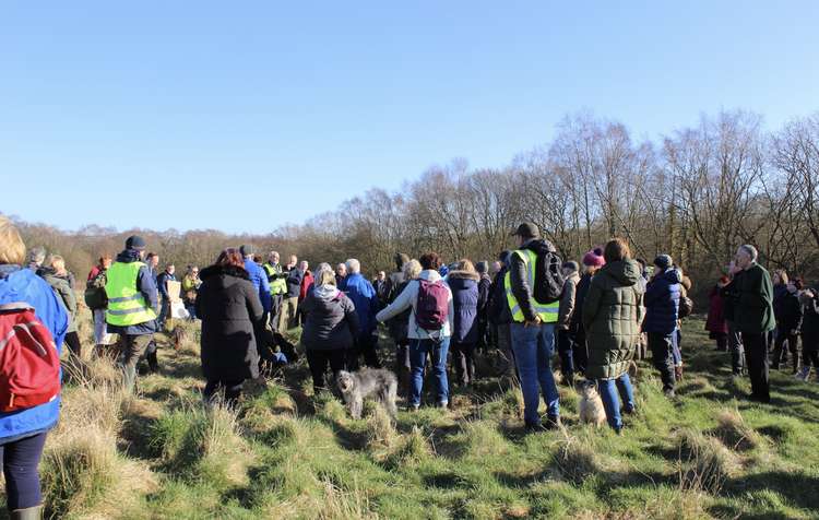 The site is popular with dog walkers, and was at Sunday afternoon's meeting.