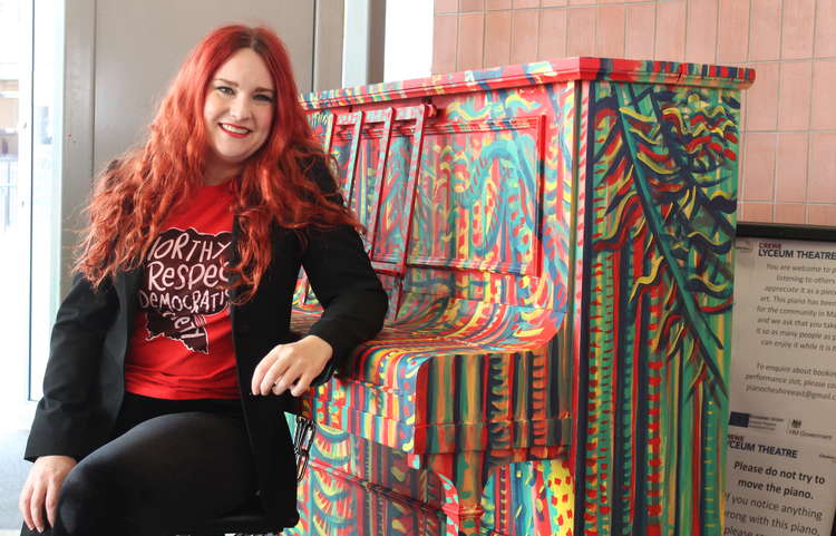 Becca Smith's Macclesfield Bus Station piano will allow passengers to play and reflect as they wait for their bus.