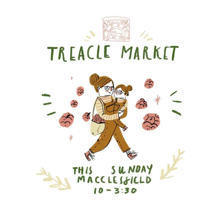 Macclesfield artist Dick Vincent - who has a stall in the Old Butter Market - created this adorable Mother's Day themed artwork for the Treacle Market this weekend.