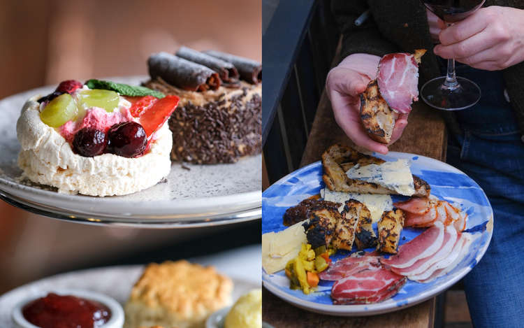 The Copper Room (left) will launch their new afternoon tea menu this Mother's Day. (Image - Lost In Cheshire) And it will be a deli and charcuterie themed Sunday for the Treacle Market at The Picturedrome (right). (Image - Claire Harrison Photography)