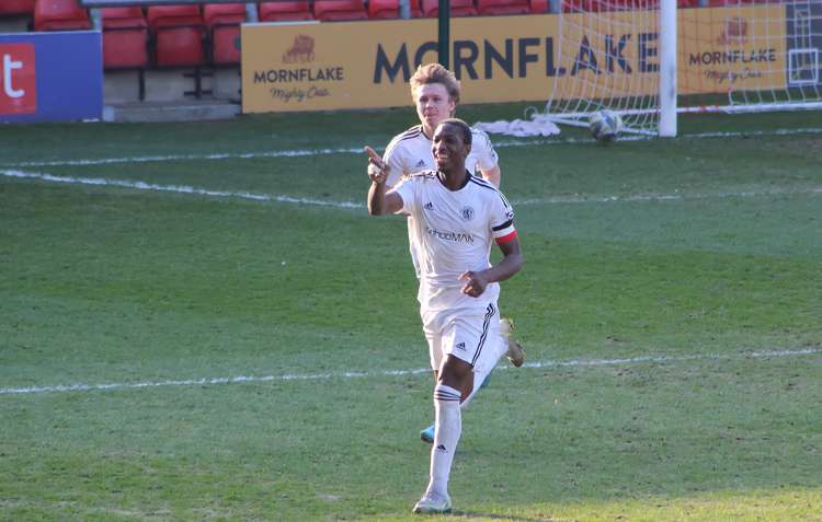 Mendy has over 40 appearances for Macclesfield FC this season. (Image - Alexander Greensmith)