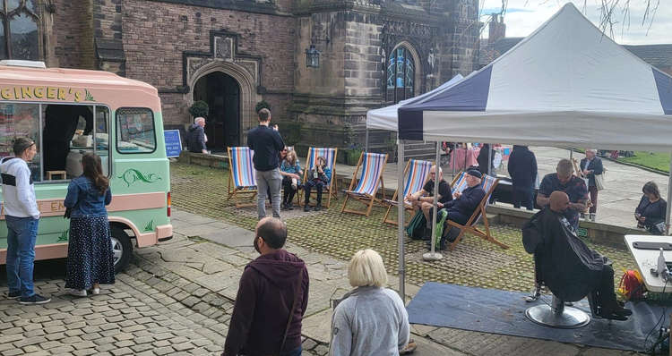 The new deckchairs outside St. Michael's were well-loved, as was the mobile barber and ice cream van.