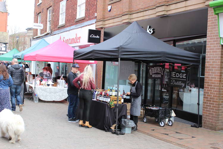 It was a welcome sight for a gin vendor, being perched in front of what was recently an empty retail unit. Mill Street also looked better having one less vacant shop, as the new Clarks shoe store is set to open next month.