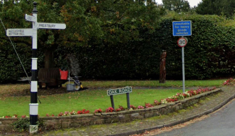 Macclesfield: A car believed to have been involved in an attempted robbery was left abandoned on a street in Prestbury. (Image - Google)