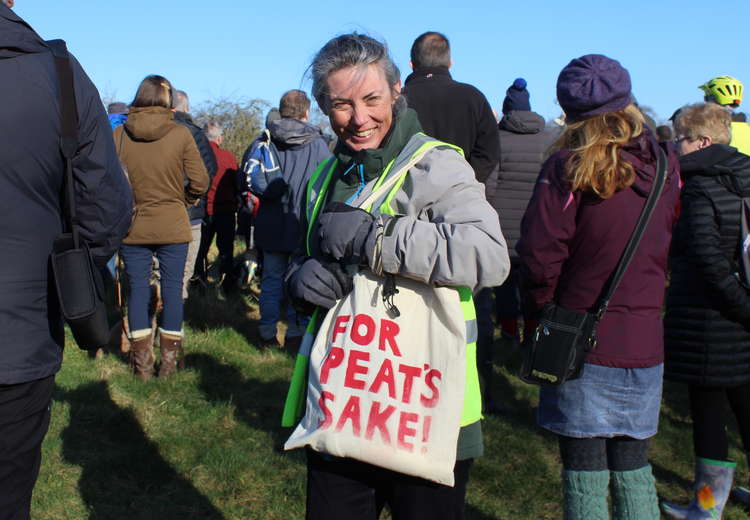 Ruth pictured at a 'SAVE DANES MOSS' campaign group meeting earlier in the year. (Image - Alexander Greensmith / Macclesfield Nub News)