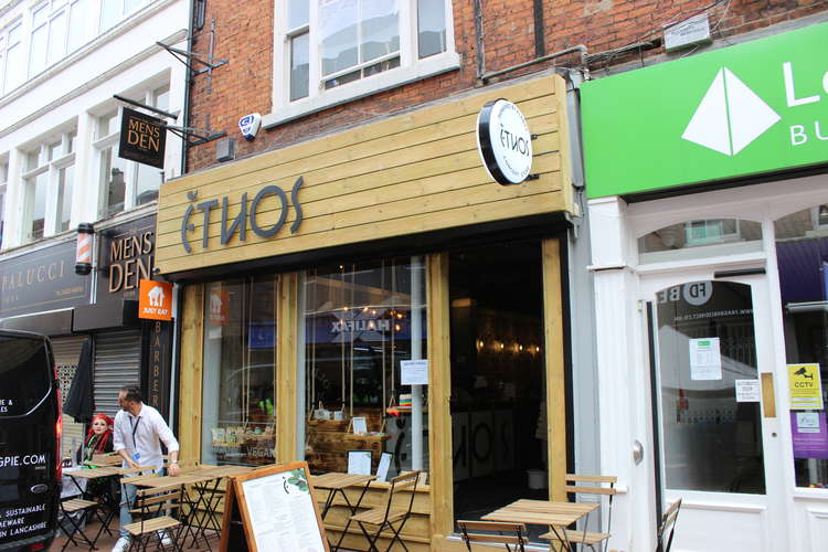 Known for their outdoor seating, relaxing music and healthy food, Ethos have been a fixture of Chestergate for the last 12 months. (Image - Macclesfield Nub News)