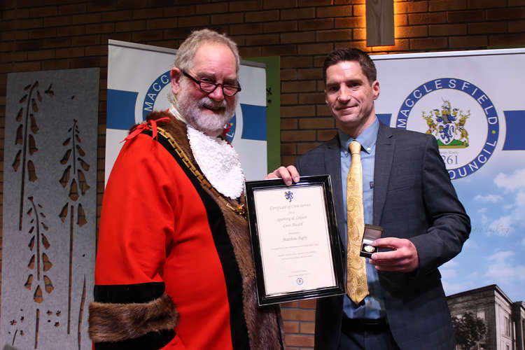 Macclesfield's Matt Rigby has held hundreds of community exercise sessions during the pandemic. It is the second award he's won in recent months, having also won a 'Cheshire East Sports Personality of the Year Award'. (Image - Macclesfield