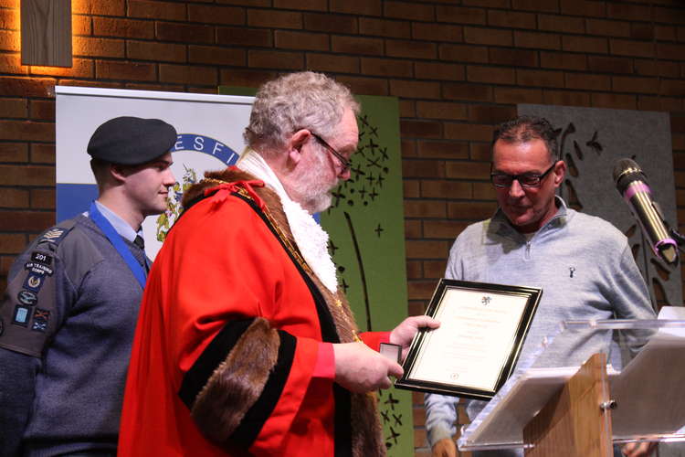 Dominic Lisle was recognised for helping those recover from alcohol problems in Macclesfield.  (Image - Macclesfield Nub News)