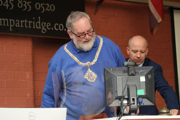 The event was live-streamed - thanks to Adam Partridge and his son. This meant bidders from all over the globe could get a great deal and support Macclesfield charities. (Image - Alexander Greensmith / Macclesfield Nub News)