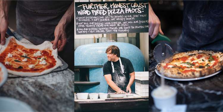 Pictured: Richard Carver, Founder of Honest Crust prepares a margherita. (Image - Claire Harrison Photography)