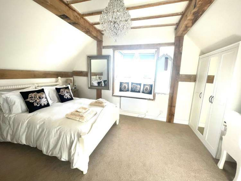 The stunning bedroom in The Plume Suite (Photo: Staycations Maldon)