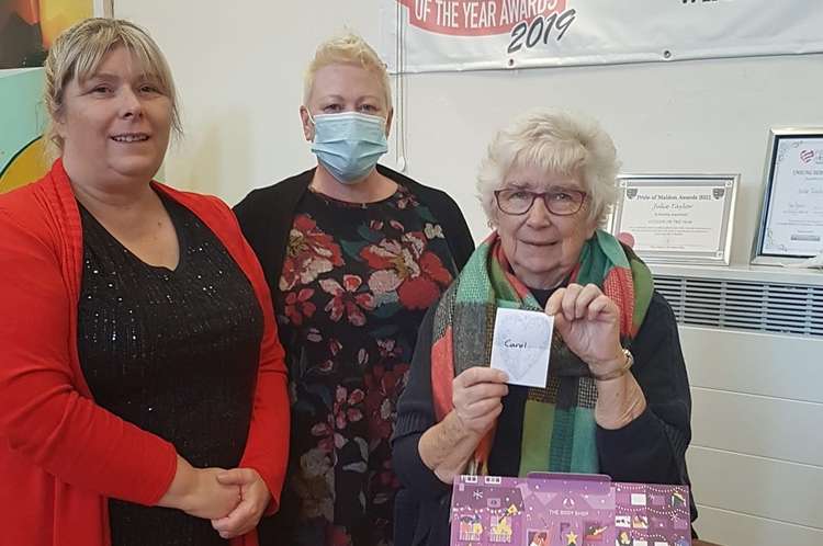 (L-R) Julie Taylor and Nikki Swindle with Jackie, who won the raffle (Photo: Julie Taylor)