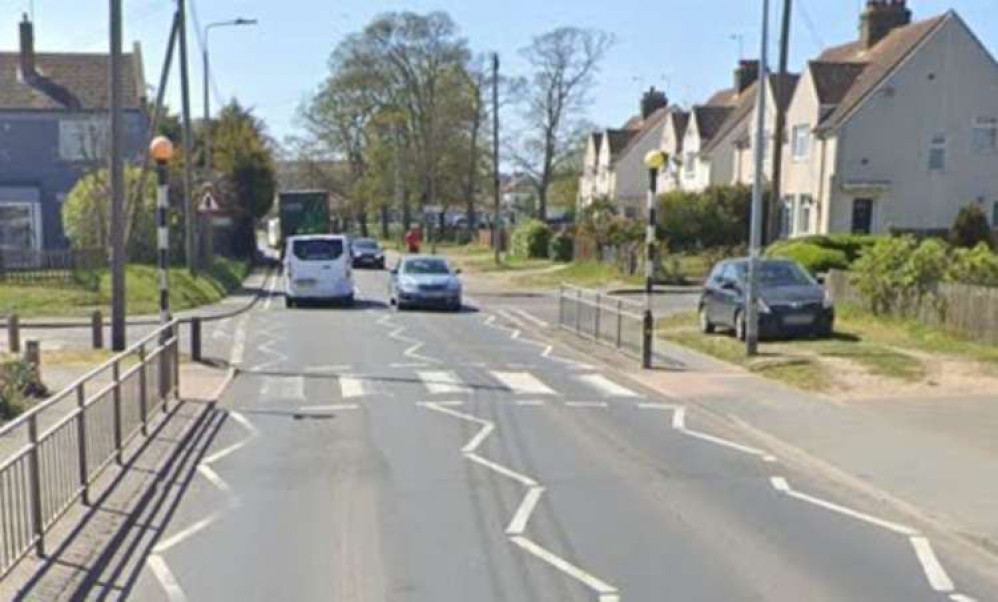 The collision happened on Colchester Road in Heybridge yesterday afternoon (Photo: 2021 Google)