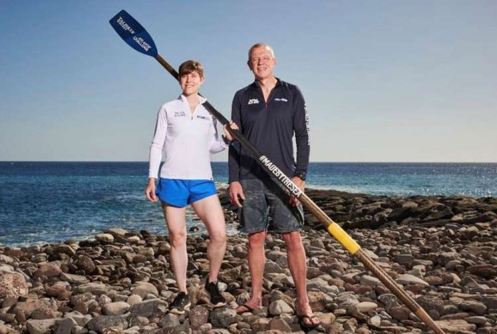 Jayme Linker and Dave Dunk set out on their gruelling challenge today (Photo: Tropical Blue Wave)