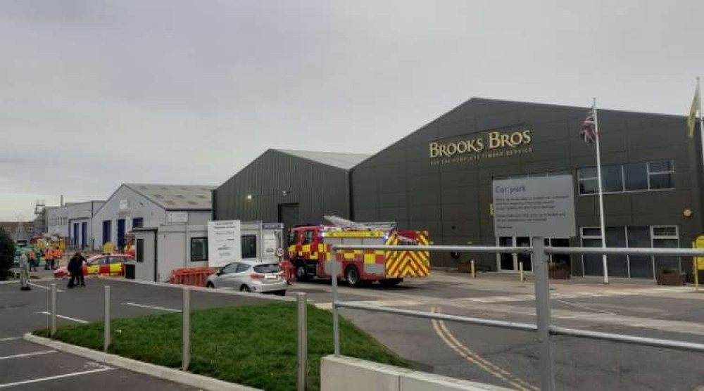 Maldon fire crews were called to a gas leak on the Blackwater Trading Estate