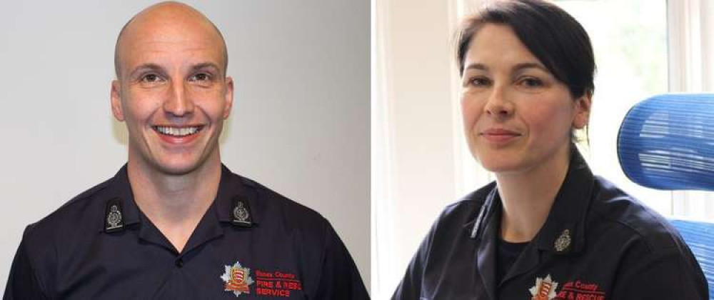 Chief fire officer Rick Hylton (left) and deputy chief fire officer Moira Bruin (right) have taken up their new roles (Photo: Essex Fire)