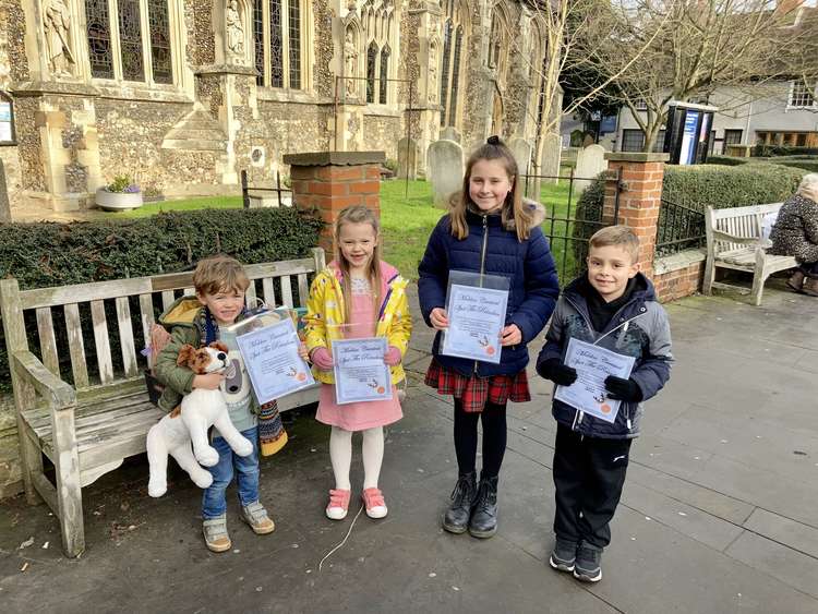 The winners of Maldon Carnival's spot the reindeer competition