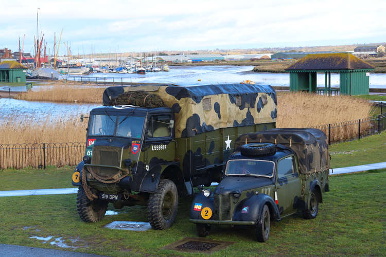 Two wartime veteran vehicles  displayed during the event (Photo: Essex HMVA)