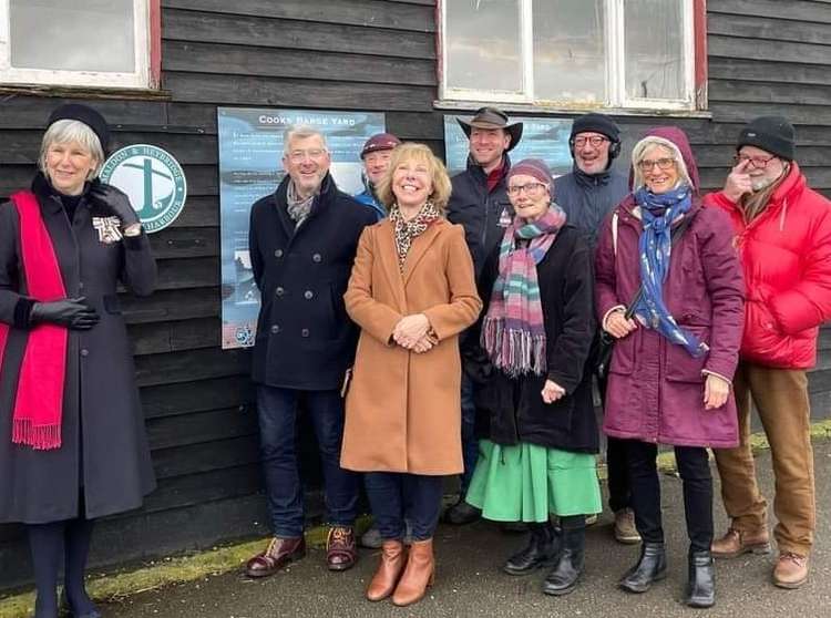 Jennifer Tolhurst, lord lieutenant of Essex, with the Maldon and Heybridge Harbour Association at Cooks Yard