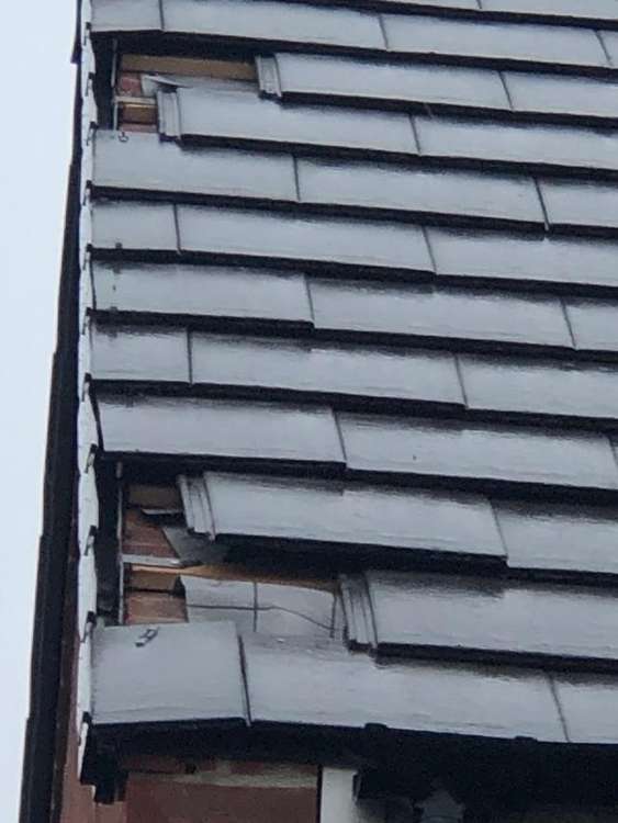 Damage to Mr Pergande's roof