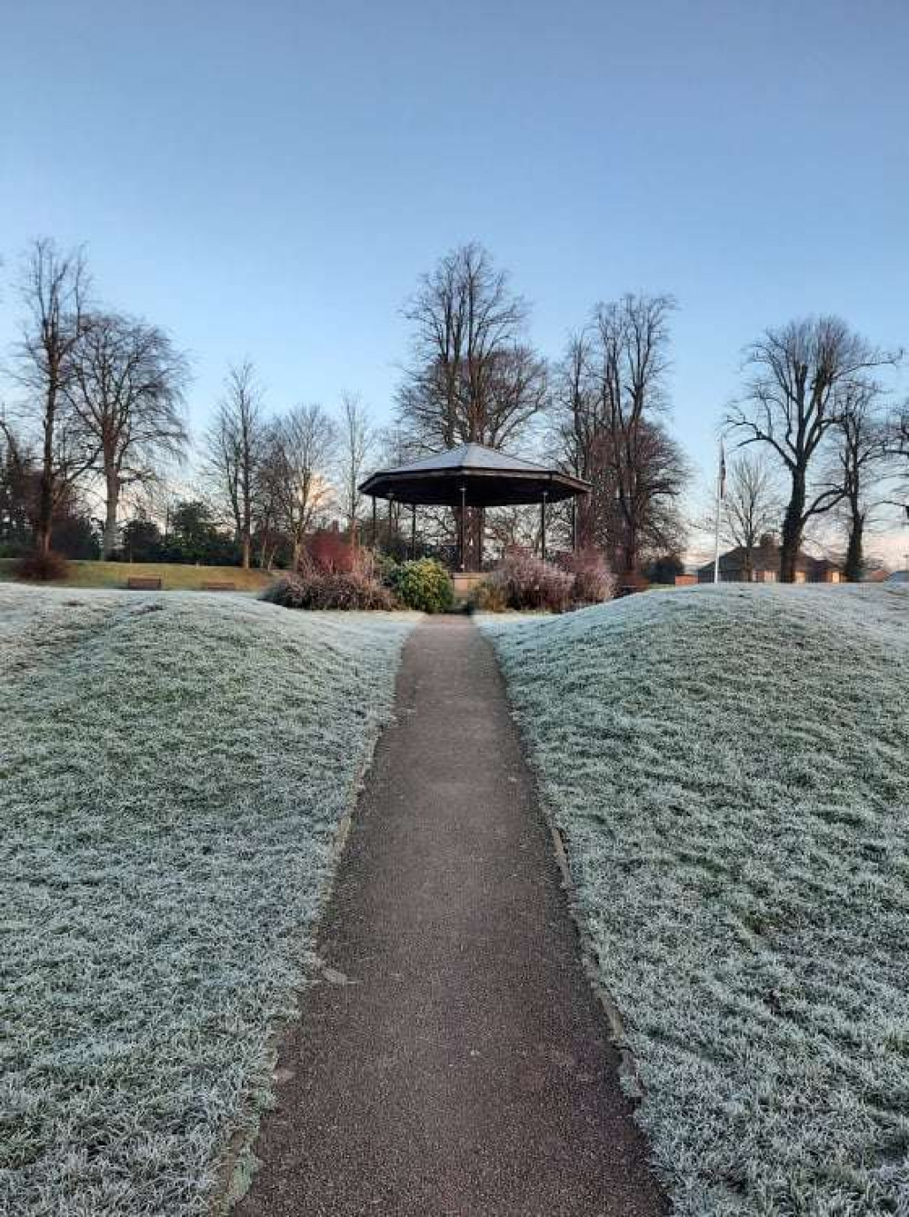 Oakham bandstand, Cutts Close Park, in the centre of town.