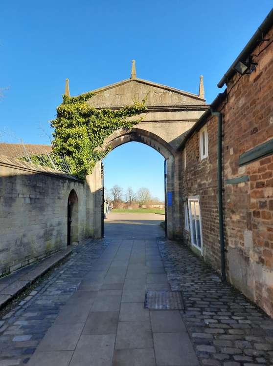 Oakham Castle entrance in the heart of the beautiful market town