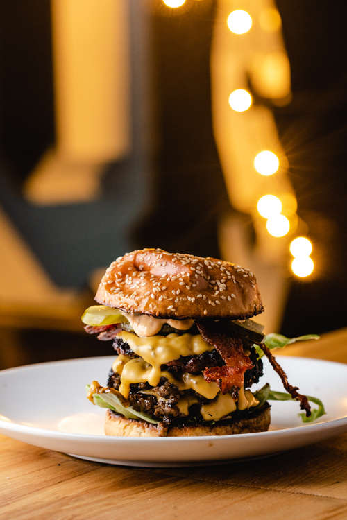 A burger at Hoggy's Grill School (image courtesy of Hoggy's and Barnaby Staniland)