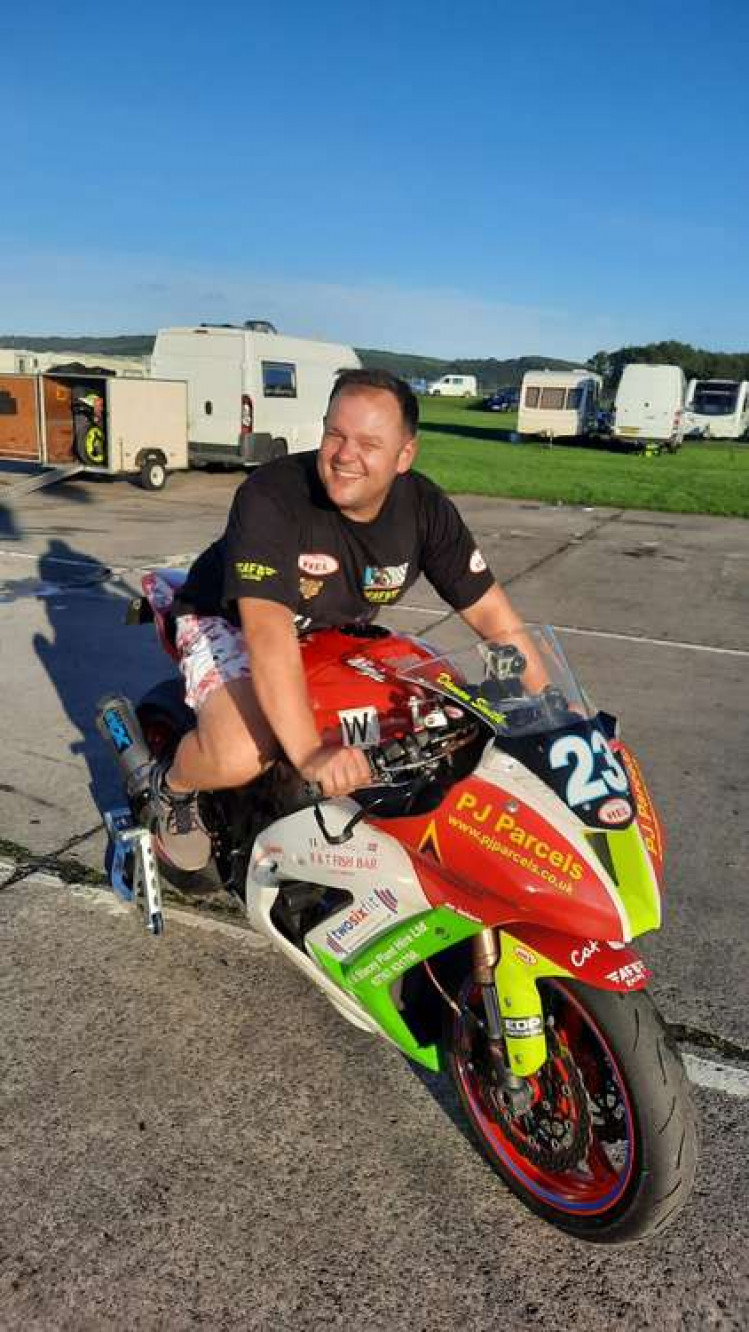 Damon Smith on his Kawasaki