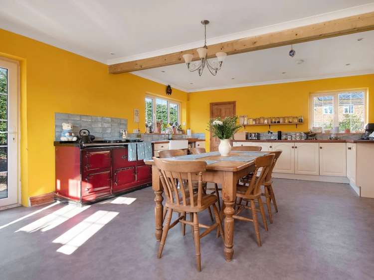 The vibrant kitchen diner space with desirable oven (image courtesy of Newton Fallowell)