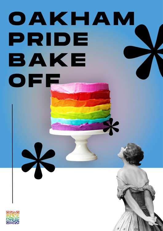 Pride Bake Off poster (image courtesy of Oakham Pride)