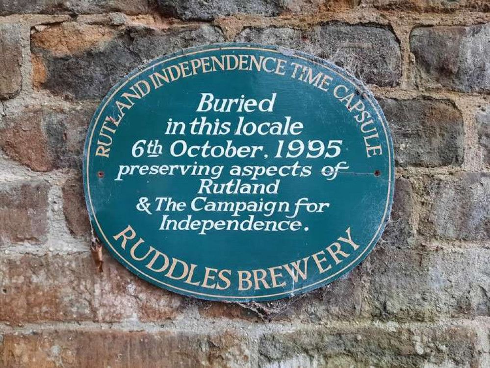 The Riddles time capsule, buried in the RCC grounds in 1995, making a stand for the independence of Rutland