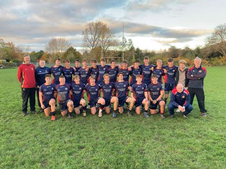 The winning Penarth RFC youth team and coaches