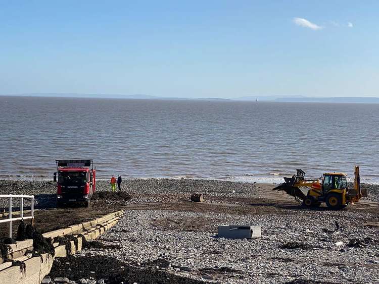 The boat wreckage was cleared on Sunday morning. (Image credit: RNLI Penarth Lifeboat Station/Facebook page)