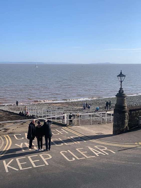 Penarth Beach is safe for the public to use. (Image credit: RNLI Penarth Lifeboat Station/Facebook page)