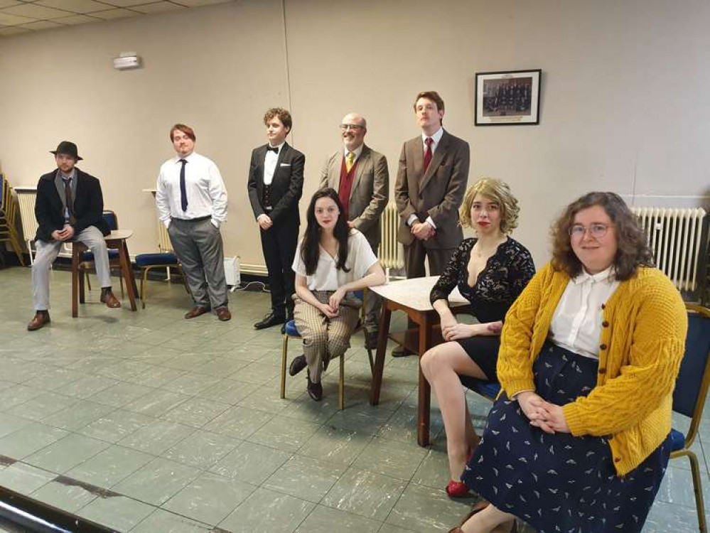 The Hollow cast at a dress rehearsal. (Image credit: Cardiff Players)