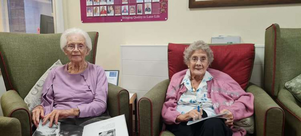 Dora Weaver (L) and Beryl Wornham have been reunited at MHA Morel Court, more than 60 years after first meeting. (Image credit: MHA Morel Court)