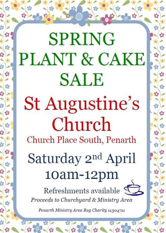 The Spring Plant & Cake Sale is at St Augustine's Church on Sat, April 2 from 10:00-12:00. (Image credit: Rachel Elder)