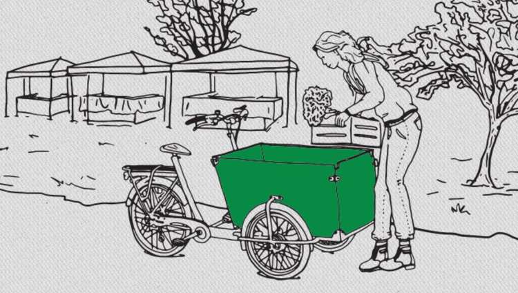 The cargo bike parking bays would be placed at primary schools, playgrounds, libraries, high streets and town centres in and near the Borough's town centres and high streets. Credit: Peddle My Bike.