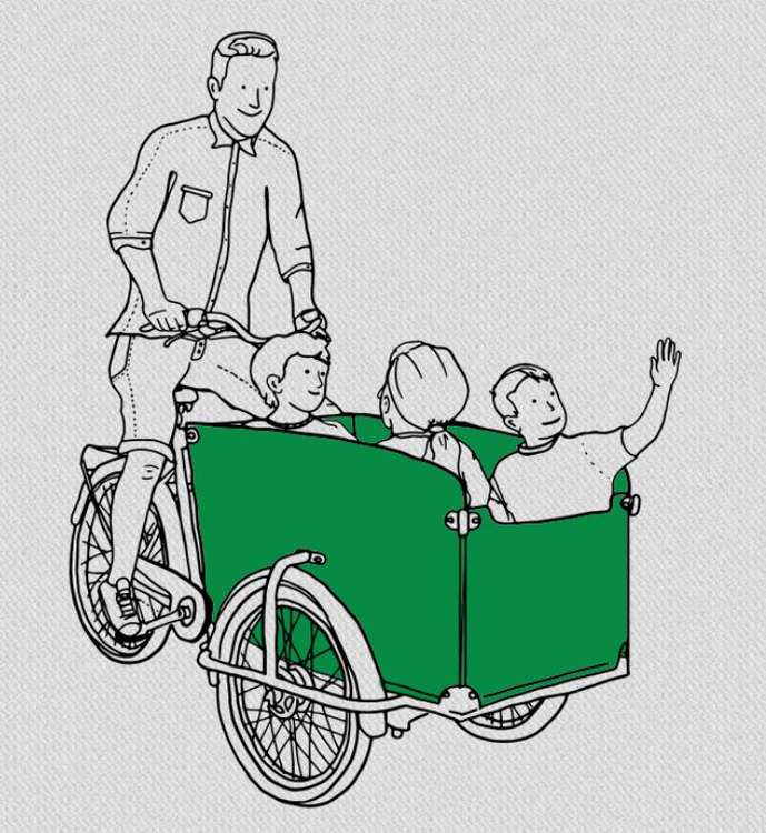 There are plans to set up 25 cargo bike parking bays across the area and establish a shared electric cargo-bike rental scheme in town centres. Credit: Peddle My Bike.