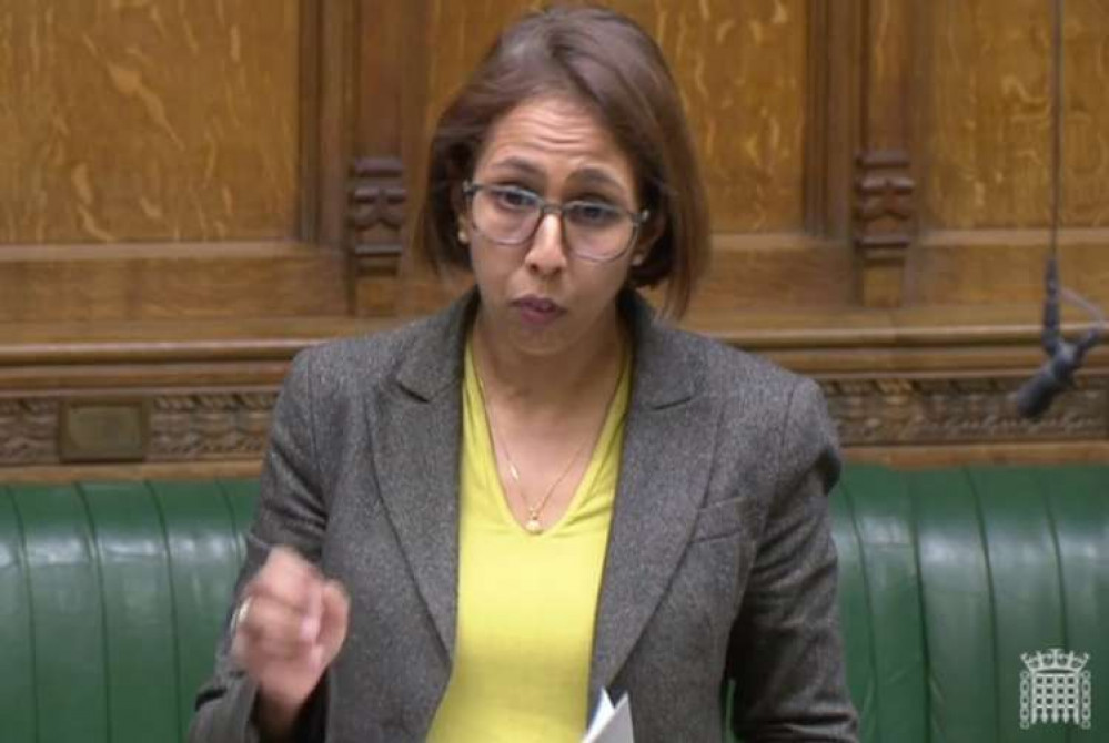 Twickenham MP Munira Wilson in Parliament yesterday (Image: Parliament Live TV).