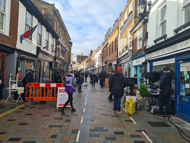 Popular TV show Ted Lasso being filmed in Twickenham earlier this year (Image: Sam Petherick)