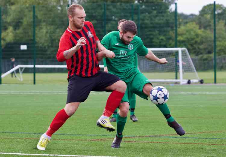 Helsby First Team play Willaston FC away, image courtesy of Duncan Cowley