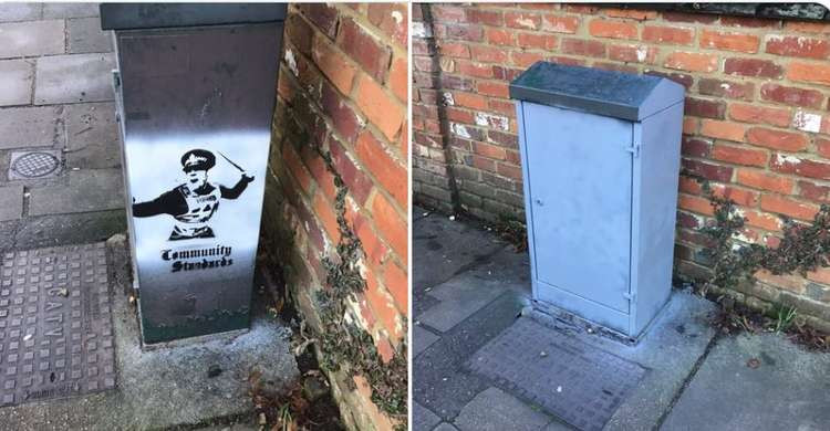 A Twitter row has erupted between the Lib-Dem run Council and local Tories over attempts to tackle graffiti.