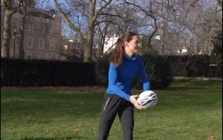 Kate headed to Twickenham Stadium today - Wednesday - to meet players from the men's and women's squads as they prepare for the Six Nations championships.