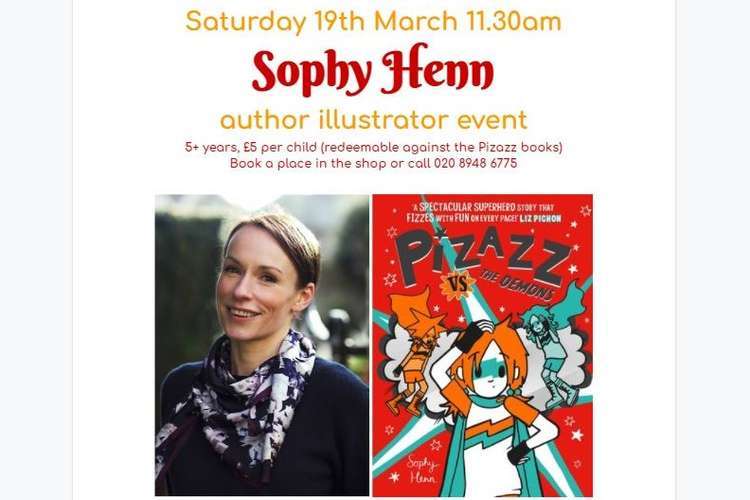 Saturday - Super duper Sophy Henn will be here for a Pizazz vs the Demons themed event. Go along  for a reading and activity session at 11.30am.