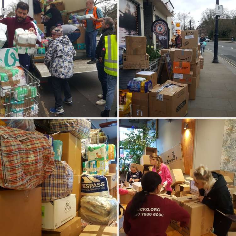 Extensive volunteering work taking place at the cafe.