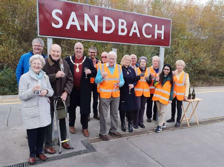 The official unveiling ceremony with the Mayor of Sandbach and his consort